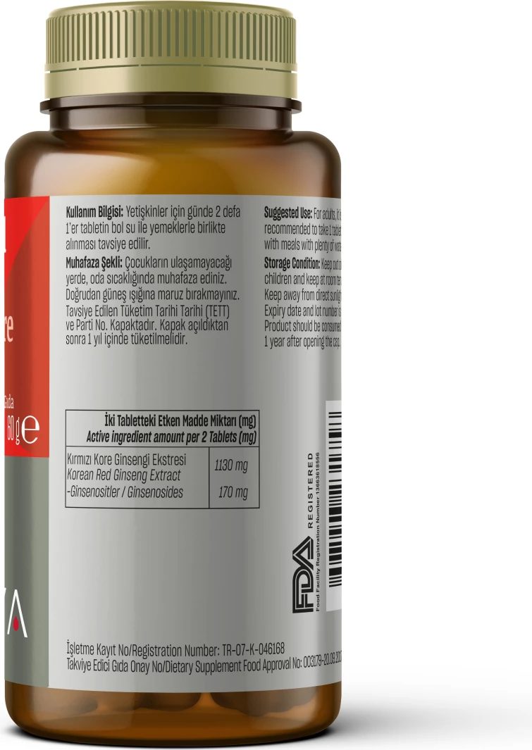 Korean Red Ginseng Extract 1130 mg, 60 tablet