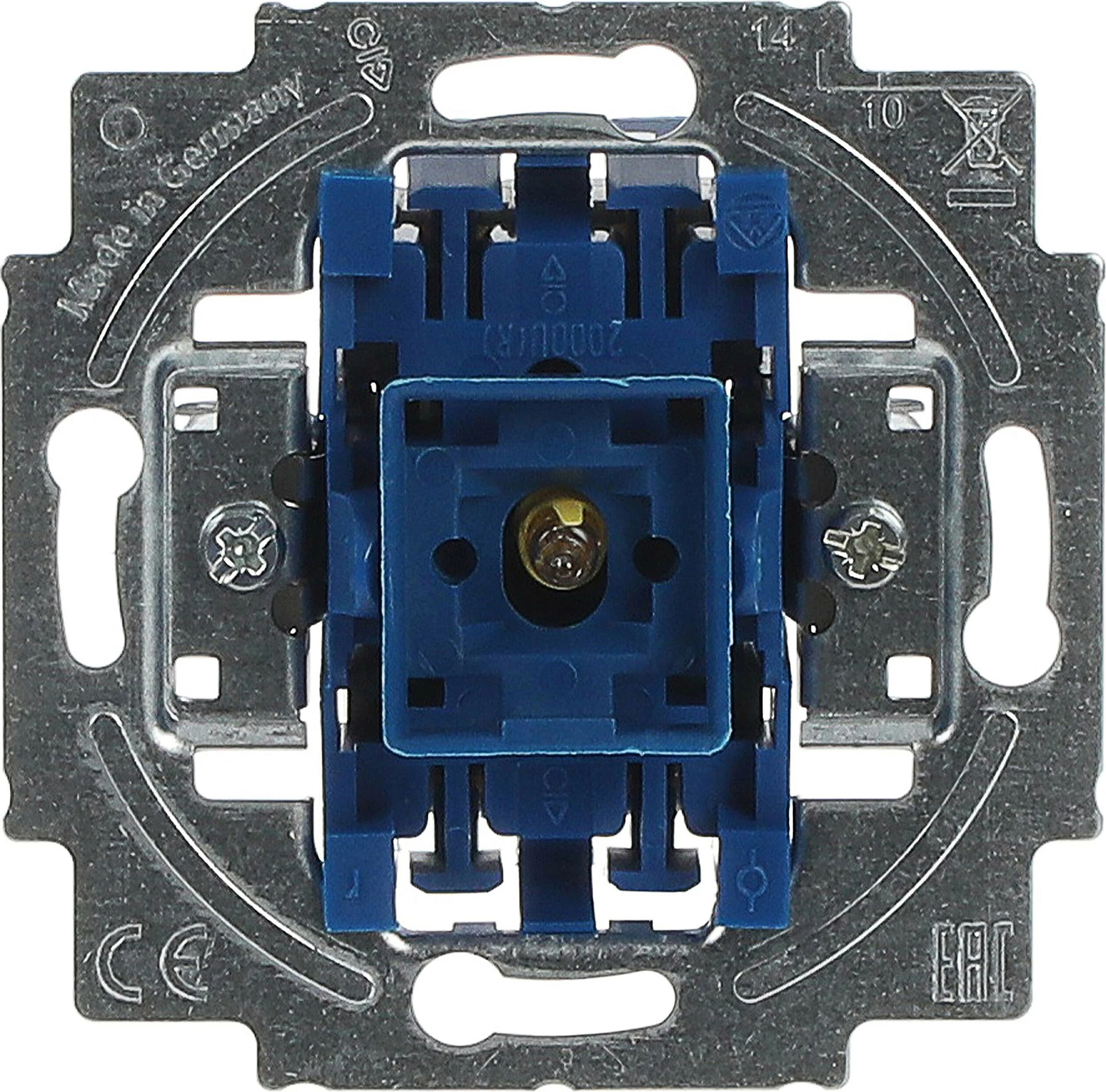 Mekanizëm ndërprerësi muri Busch-Jaeger 2CKA001022A0474, IP20, 71x71 mm, blu