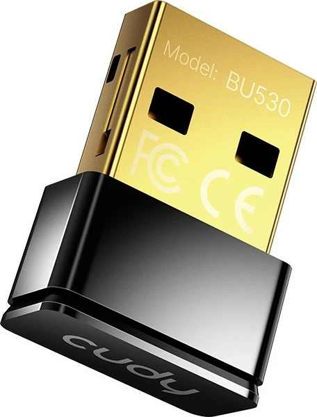 Adapter Bluetooth USB, Cudy BU530, 5.3, USB 2.0, nano, për Windows 7/8/8.1/10/11, e zezë/ari