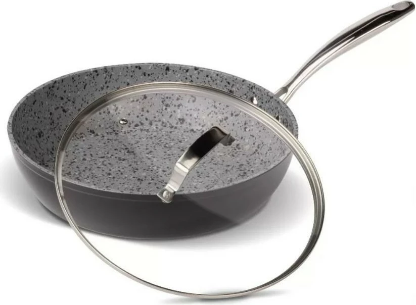 Tigan alumini me kapak Lamart LT1262, 28cm,  I hirtë