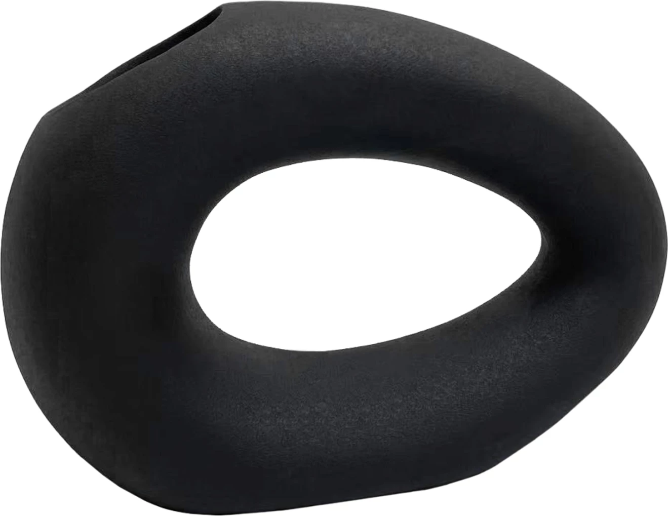 Dekor tavoline qeramike ellipto FH4645.02, ngjyrë e zezë mat, 23x8x15.5Hcm