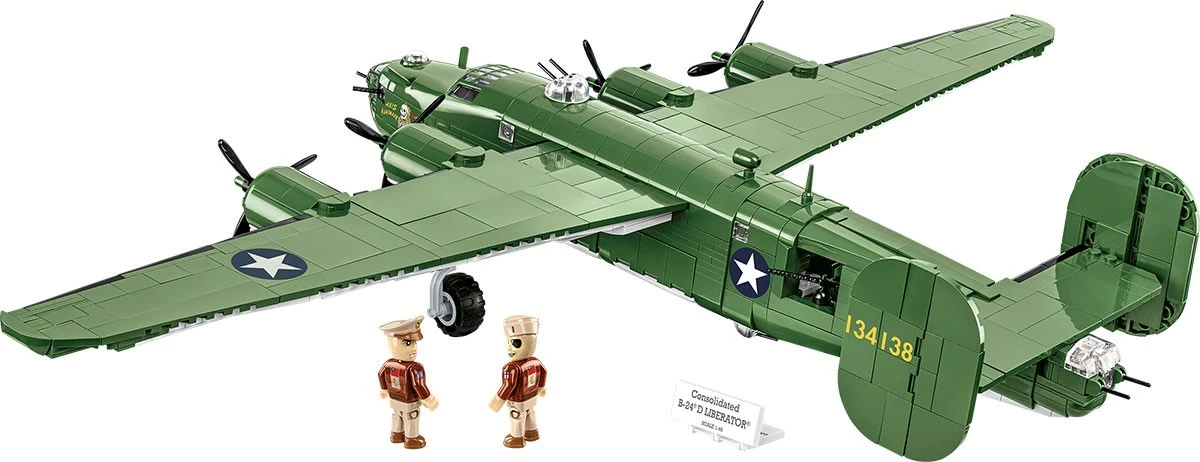 Set ndërtimi Cobi Klocki COBI-5739, B-24D Liberator, 1445 pjesë, Jeshile, me 2 figurina