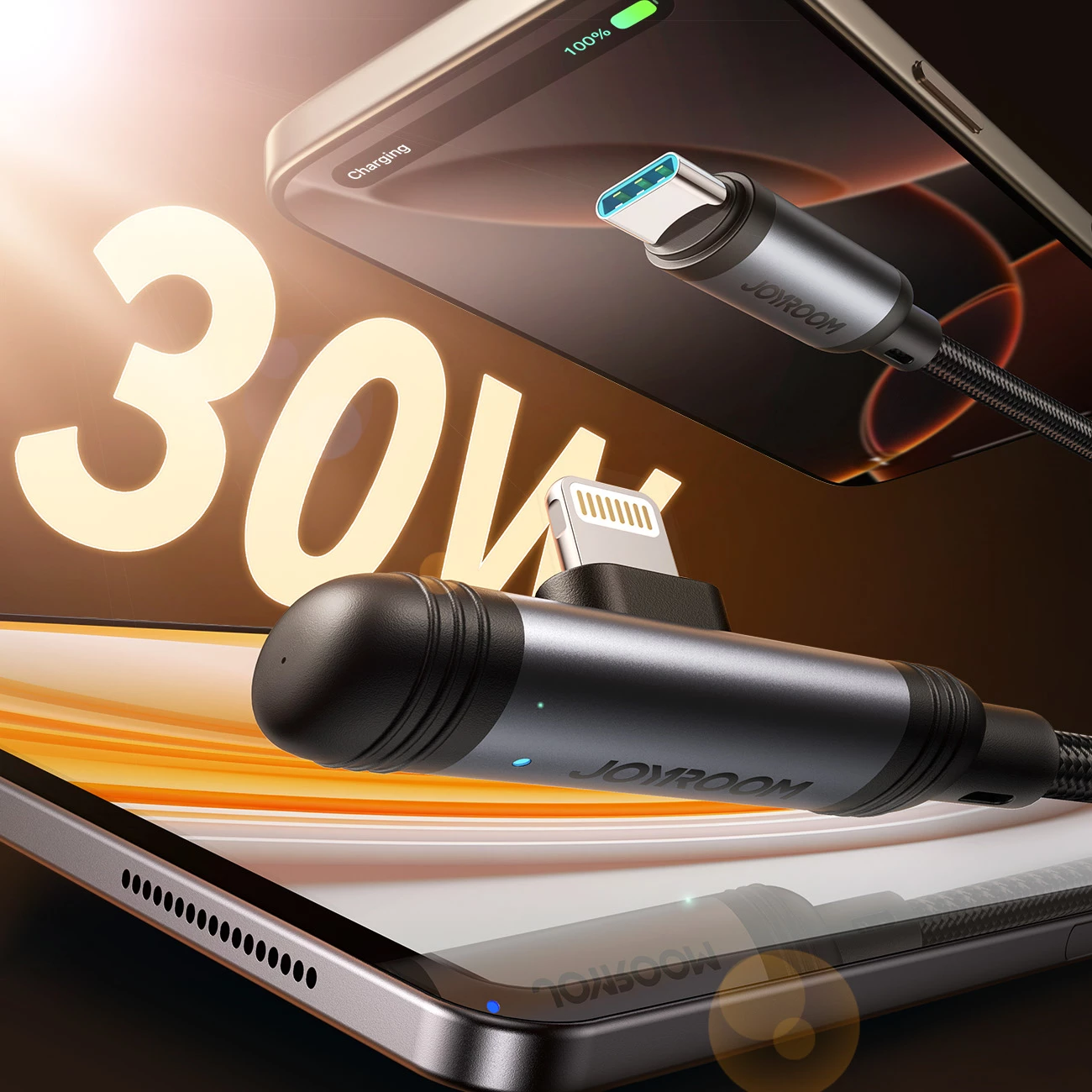 Kabllo Joyroom S-A56 EnjoyX Series USB-C në Lightning, 1.2m, 30W, e zezë