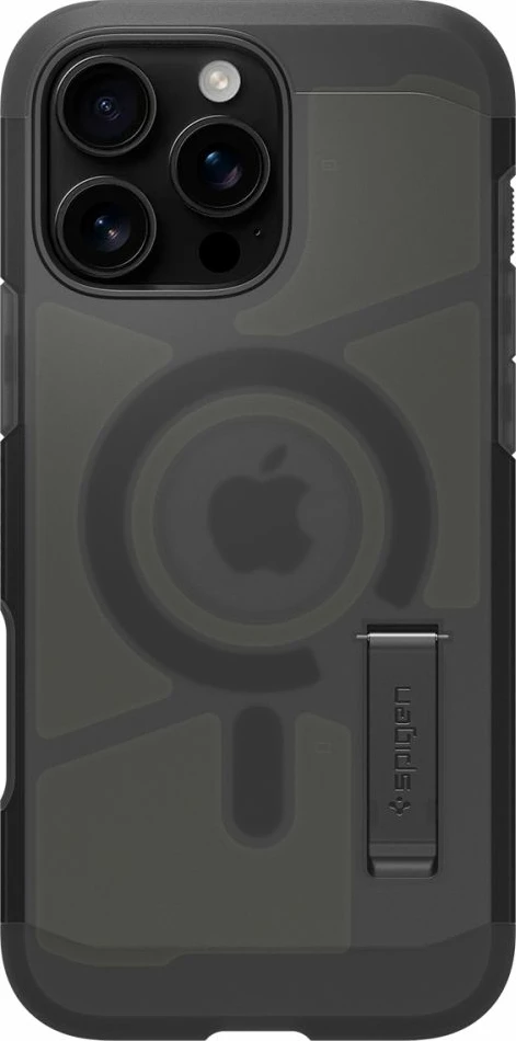 Mbështjellës Spigen Tough Armor T Mag për iPhone 16 Pro, MagSafe, zi