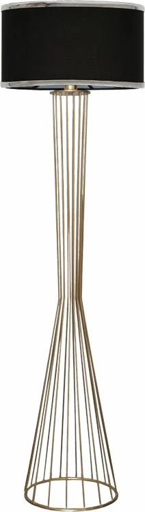 Llambë dyshemeje Firdo E27, ngjyrë ari-argjendi-e zezë, Φ38x155cm