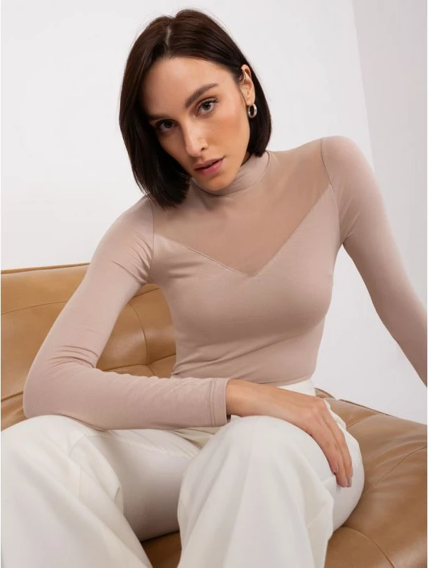 Bluzë viskoze BASIC FEEL GOOD, bezhë