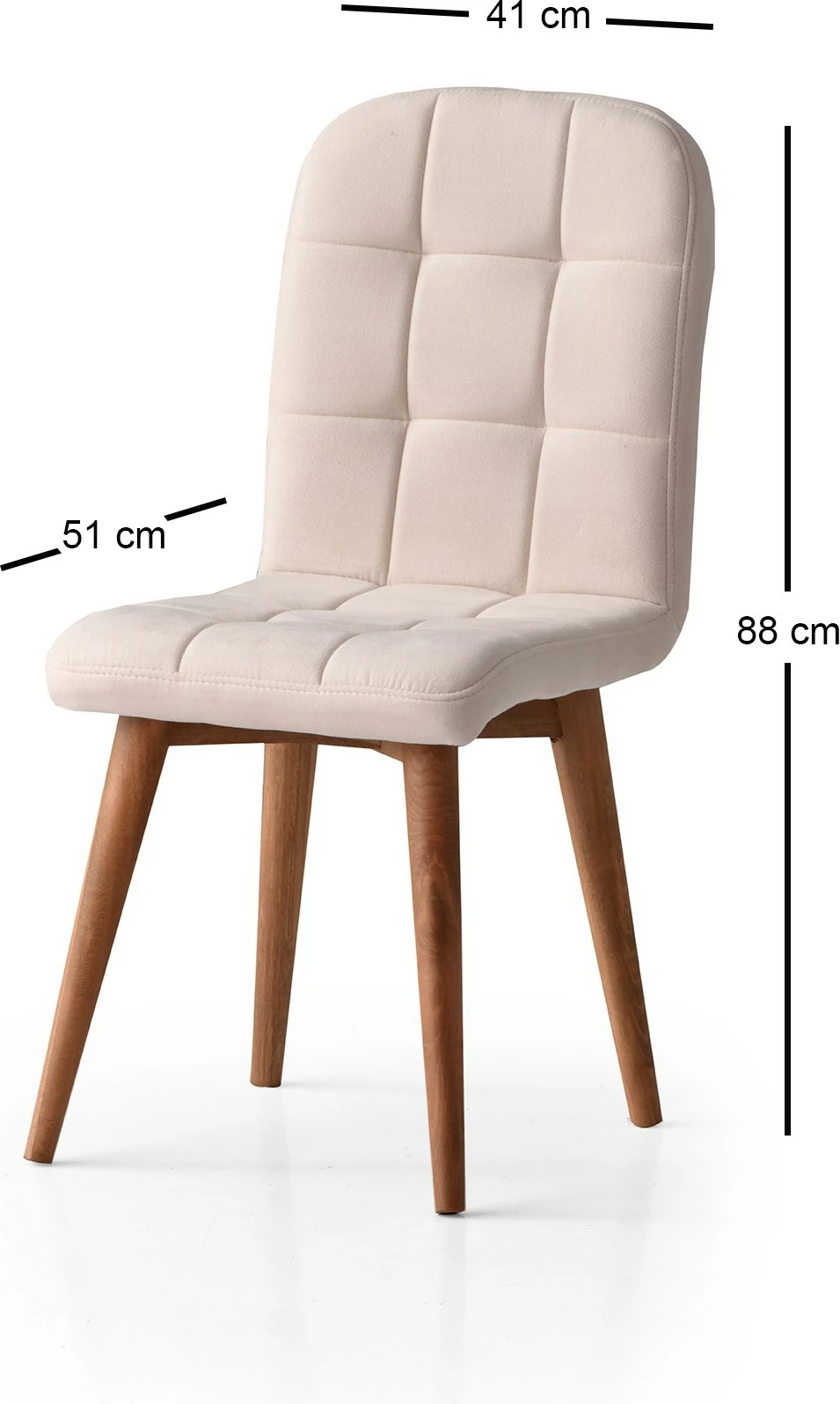 Set karrigesh (4 copë), Hanah Home, stil retro, krem, 708