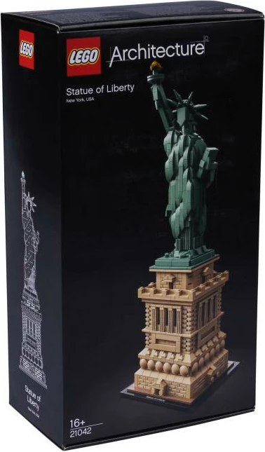 set ndërtimi LEGO Architecture Statue of Liberty 21042, 16+, ari/bezhë/gjelbër