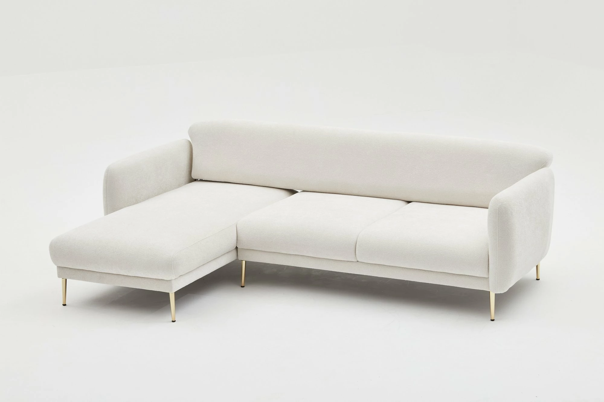 Kënd-sofë-krevat Atelier del Sofa, Simena, këndi majtas, krem