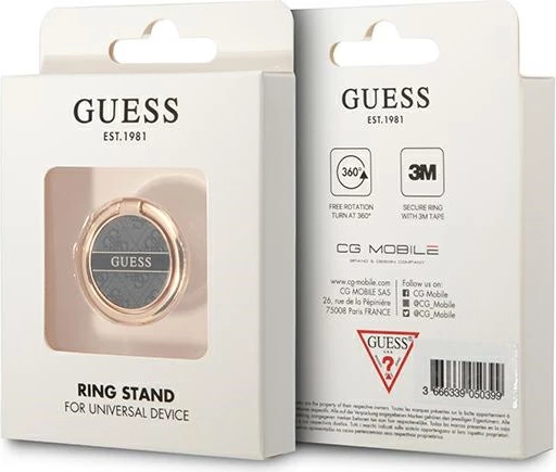Mbështjellës unazë Guess GURSHG4SK 4G, e zezë