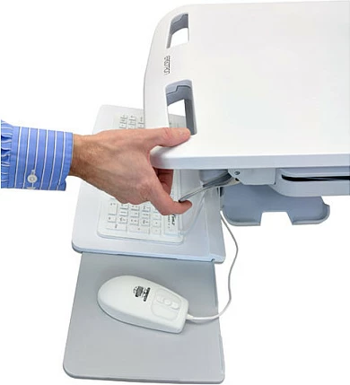 Karrocë kompjuteri Ergotron StyleView, montim monitori VESA, 24", 4 sirtarë, 15.9 kg, gri/bardhë