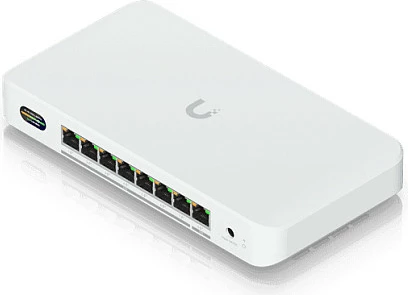 Switch Ubiquiti UDB-Switch, 7x 2.5G RJ45 + 1x 10G, PoE 185W, i bardhë