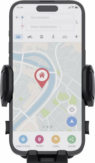 Mbajtës telefoni për veturë Trust Runo Phone Air Vent Car Holder, clamp për grilë ventilimi, 4-7", 55-100 mm, i zi