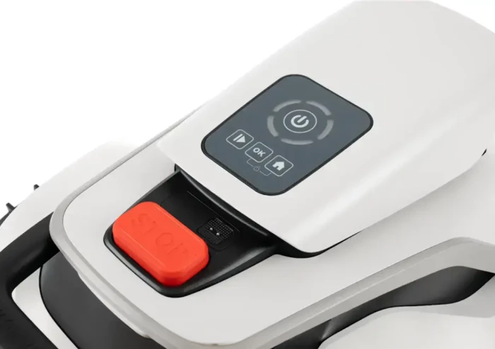 Robot kositës bari TERRAMOW V600 Wireless, deri 600 m², Wi‑Fi/4G, i bardhë/gri, set me garazh + 9 thika + SIM 1GB