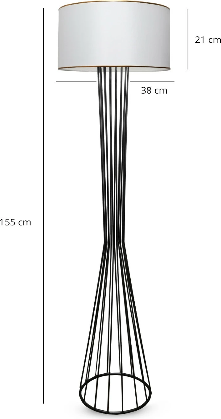 Llambë dyshemeje Opviq, AYD-3060, e bardhë, 155 cm