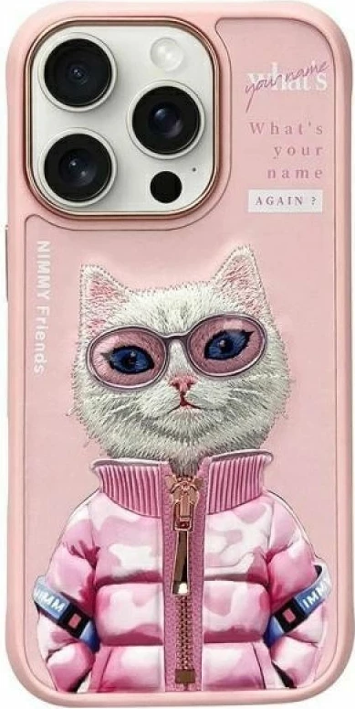 Kutia për iPhone Nimmy Cool&Cute 2.0 Cat, rozë