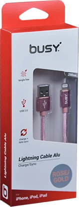 Kabllo per Iphone 2.0m Rose