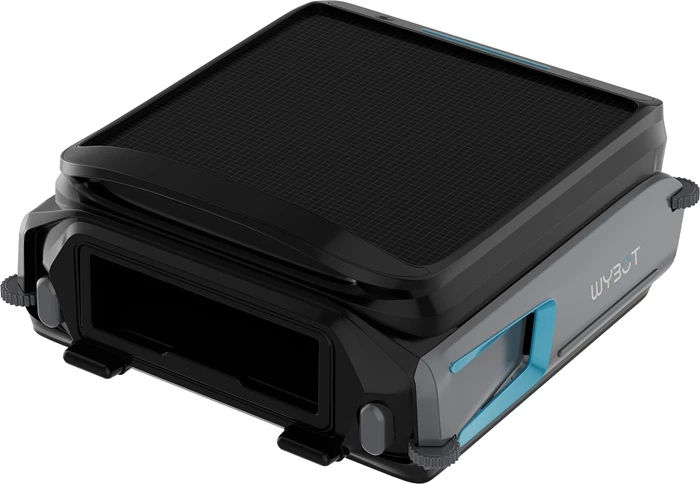 robot pastrues pishine Wybot F1, pa kabllo, solar 33W, rezervuar 7L, filtër 180µm, 5200mAh, zi/jeshil, set 4 copë