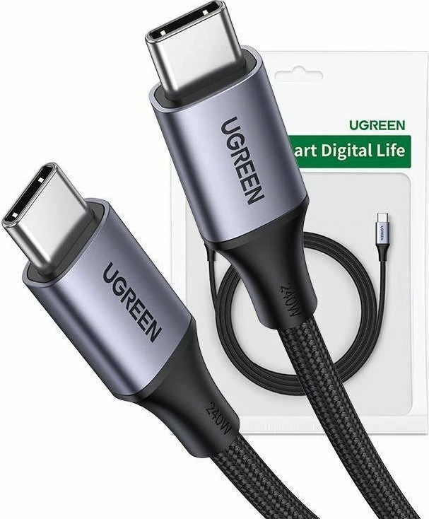 Kabllo USB-C në USB-C Ugreen 15311 1m 240W 5A 480Mbps, gri