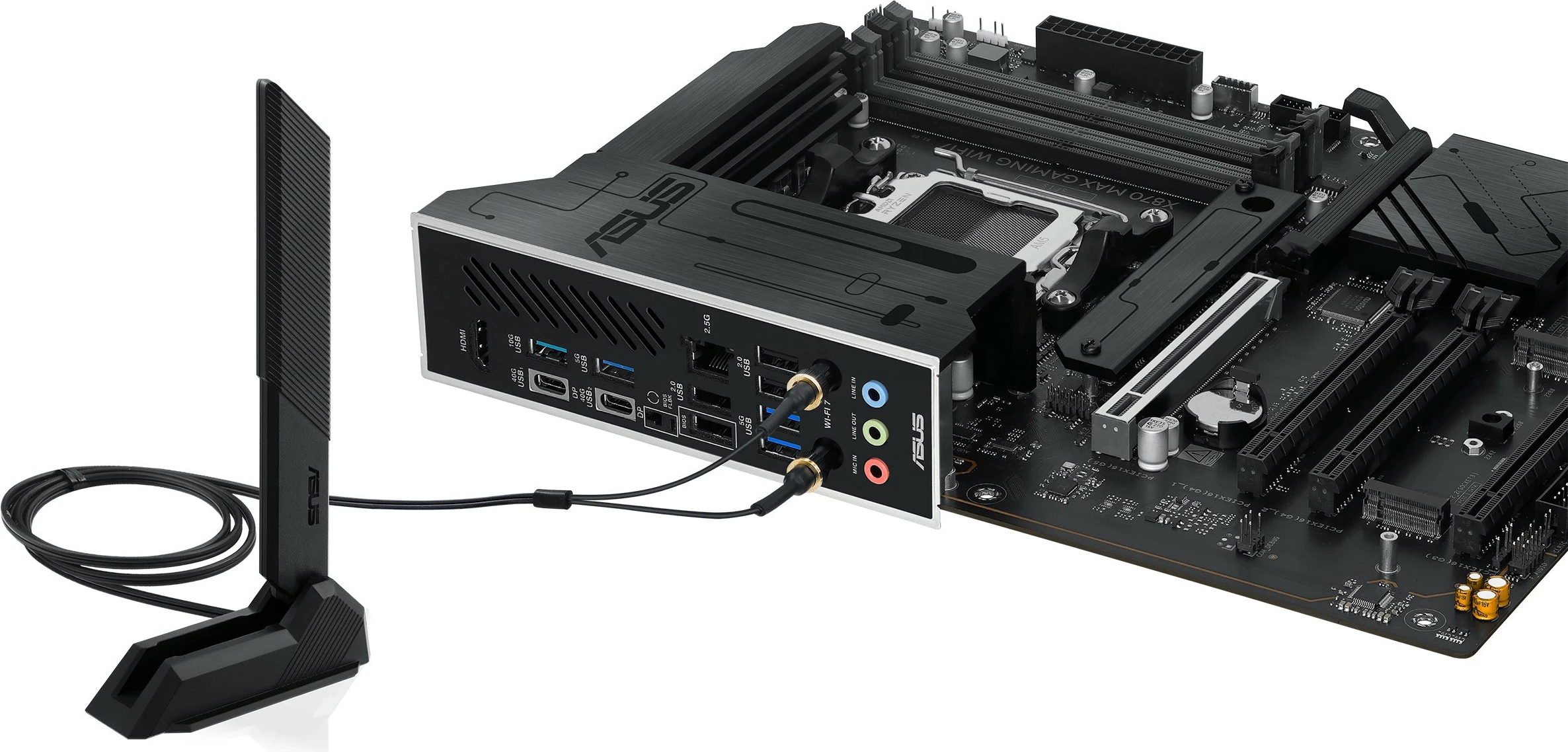 Pllakë amë ASUS X870 MAX GAMING WIFI7, Socket AM5, DDR5, ATX, Wi-Fi 7, e zezë