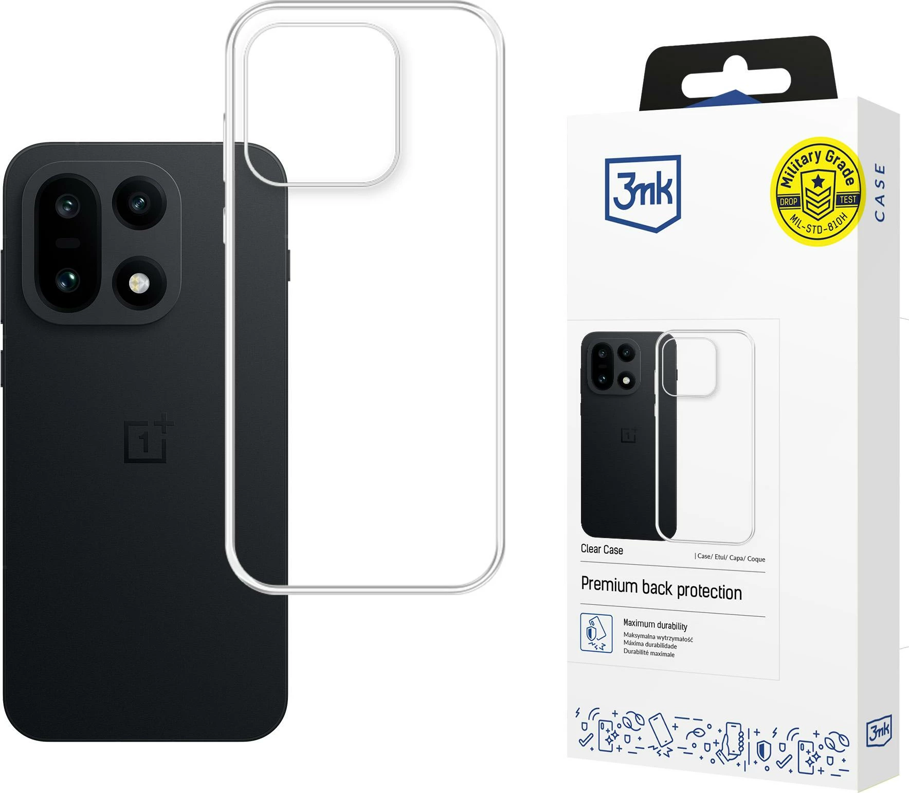 Mbështjellës 3mk Clear Case për OnePlus 15 5G, transparent, në kuti