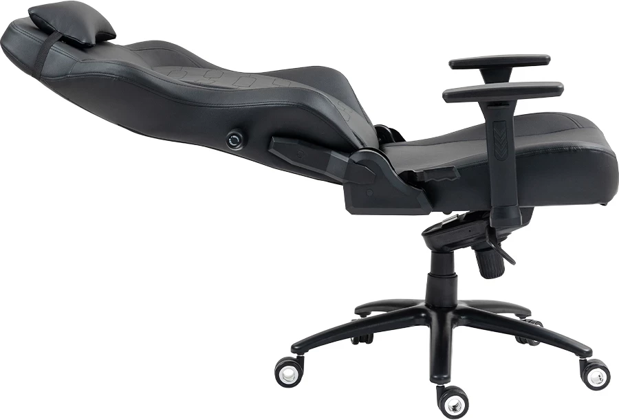 Karrige zyre/gaming UVI Elegant Business UVI8000, rregullim 90°-180°, mbështetje mesi e rregullueshme, PU lëkurë, e zezë, me jastëk koke