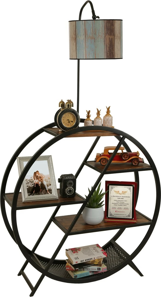 Llambë dyshemeje Opviq, 8529-6, trup metalik, mbajtëse librash, shumëngjyrëshe