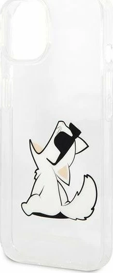 Mbështjellës Karl Lagerfeld KLHCP14MCFNRC për Apple iPhone 14 Plus, hardcase, Choupette Fun, transparent