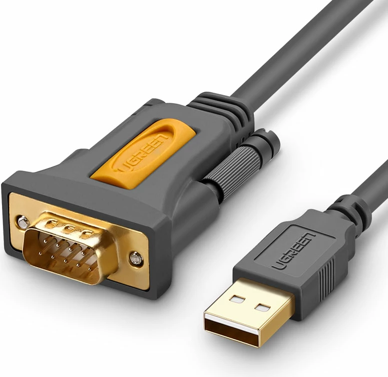 Kabllo adapter Ugreen CR104, USB-A në DB9 RS-232, 1.5m, Gri