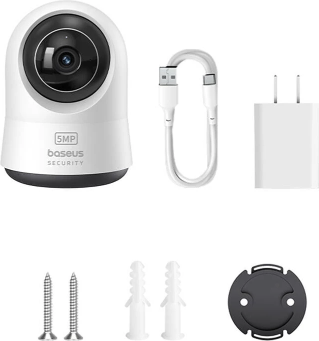 Kamerë sigurie Baseus P1 Pro 3K, për brenda, Wi-Fi, 3K HD, e bardhë