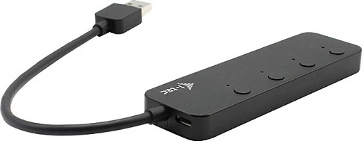 USB hub I-Tec 4 porta, USB 3.0, metal, zi
