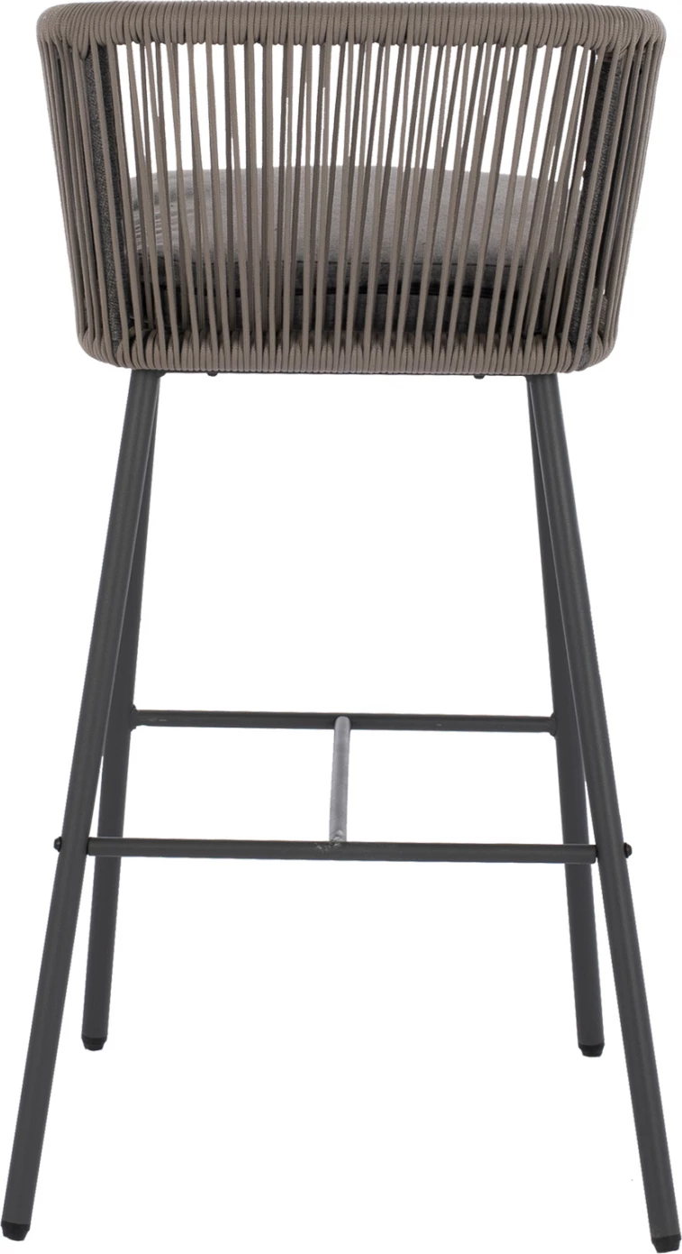 Karrige për bar, me skelet metalik dhe litar gri, FH5714.01, 53x42x101 cm