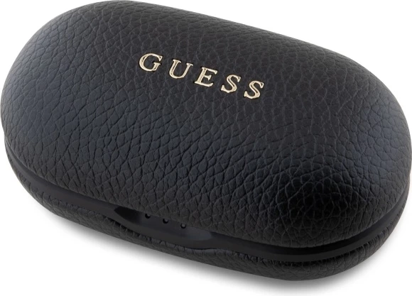 Kufje Guess GUTWSPGTSPSK TWS me dok stacion, Bluetooth 5.3, eko-lëkurë, e zeza