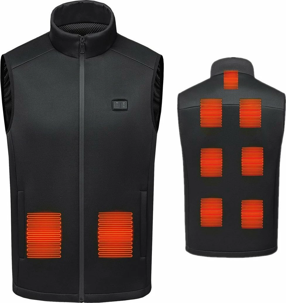 Jelek elektrik me ngrohje Mozos HV4, 9 panele ngrohëse, USB, madhësia L, i zi