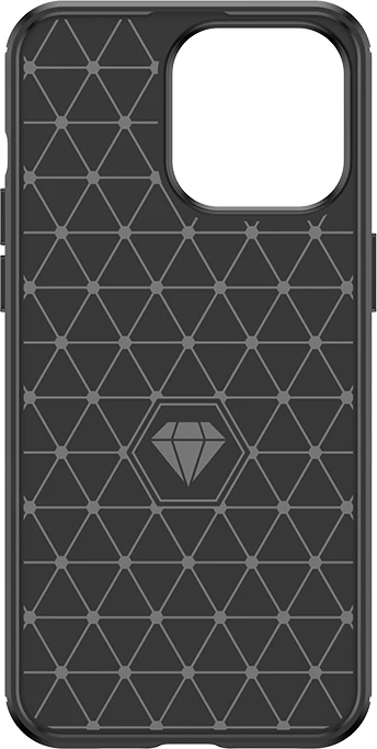 Mbështjellës Hurtel Carbon Case për iPhone 15 Pro Max, TPU, i zi