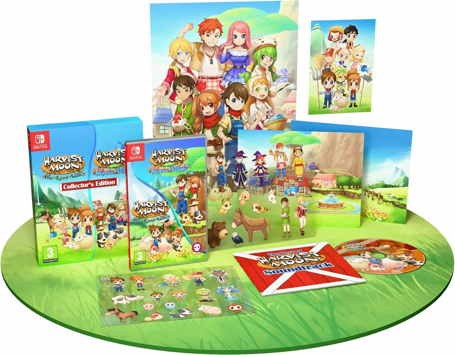 Lojë për Nintendo Switch Numskull Games Harvest Moon: The Lost Valley & Skytree Village Collector's Edition, set me sticker-a, CD muzikë dhe postër
