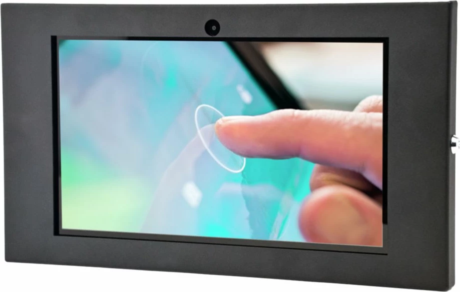 Mbajtës tavoline për tabletë Hannspree, 13.3", metal, me kyç, i zi