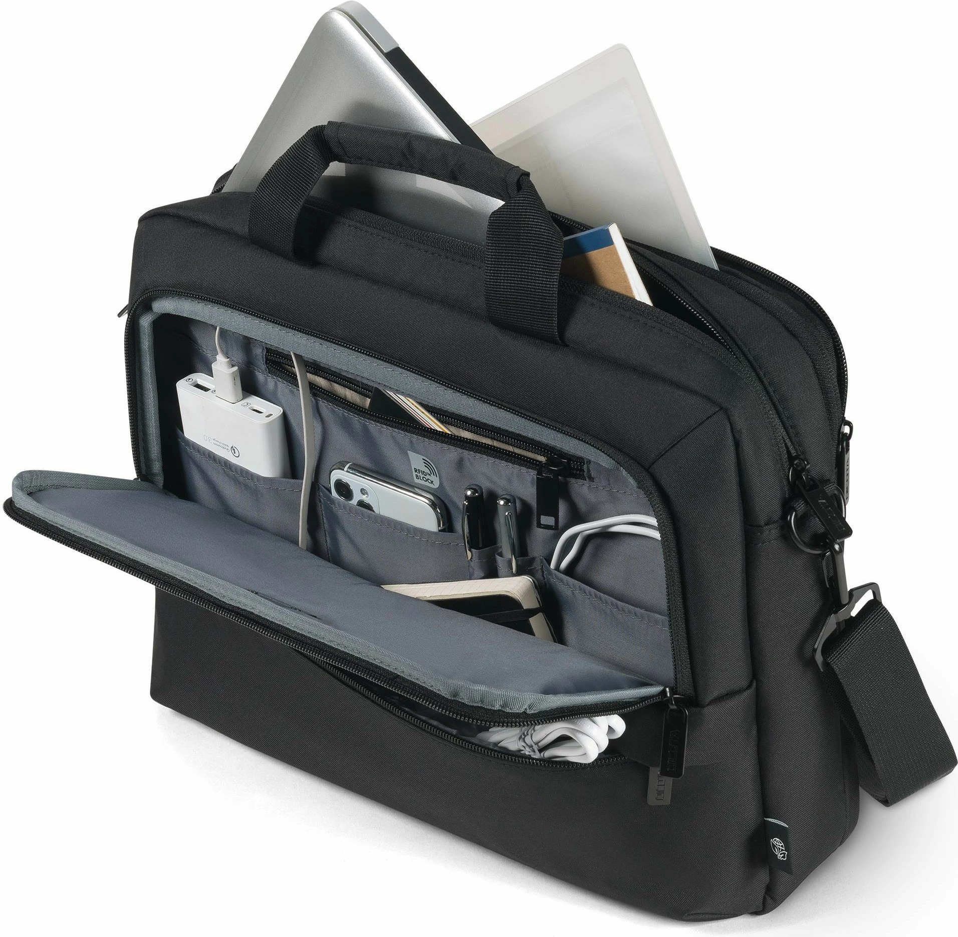 Kasë DICOTA D32035-RPET, briefcase, 17.3 inç, rrip supi, e zezë