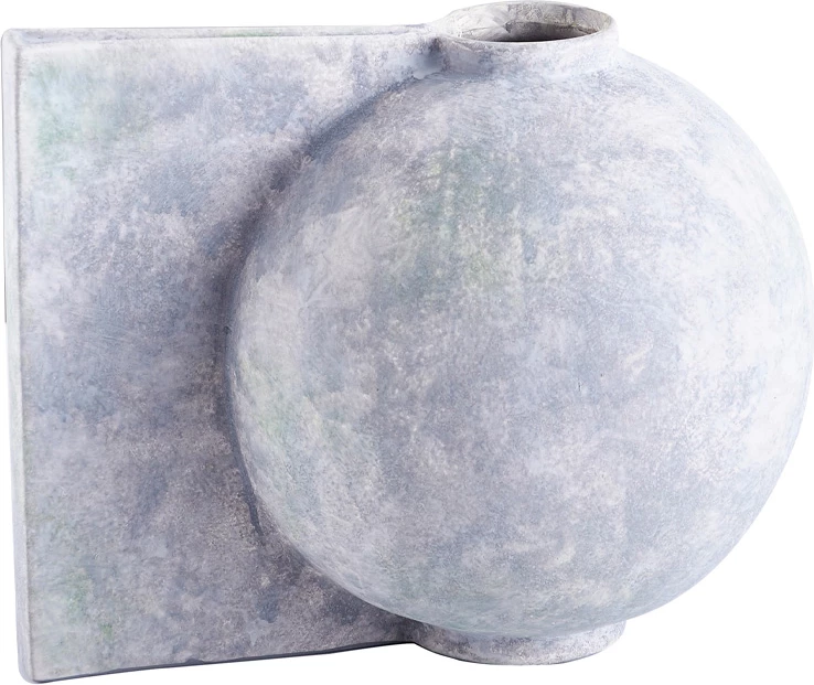 Vazë dekorative Alkistis, qeramike, ngjyrë gri, 38x29x30cm