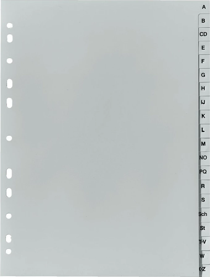 Regjistër ndarës Herlitz A4 PP, A-Z, 20 pjesë, e bardhë