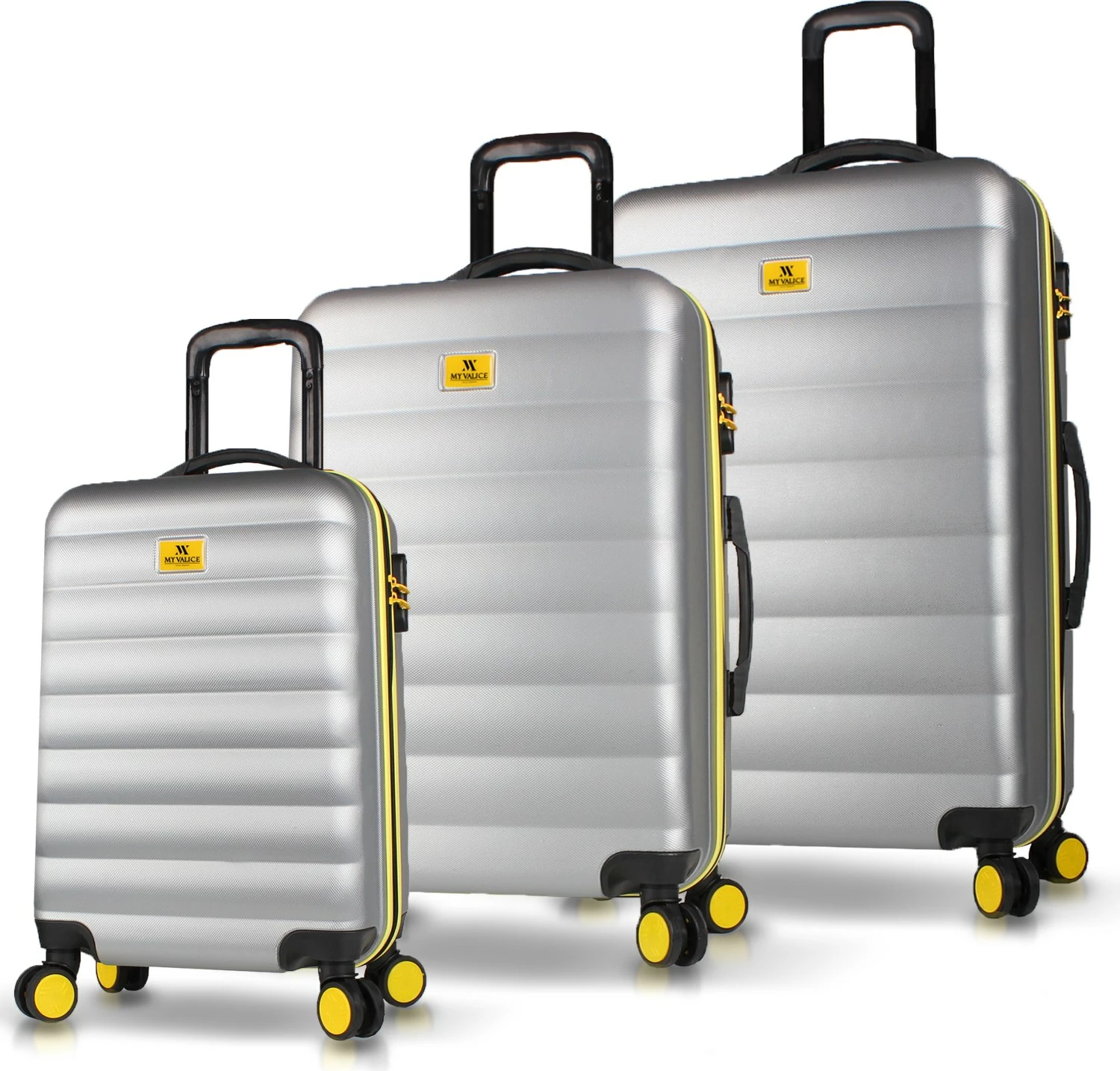 Set valixhesh (3 copë), ngjyrë gri, Zoozie Bags, 6407
