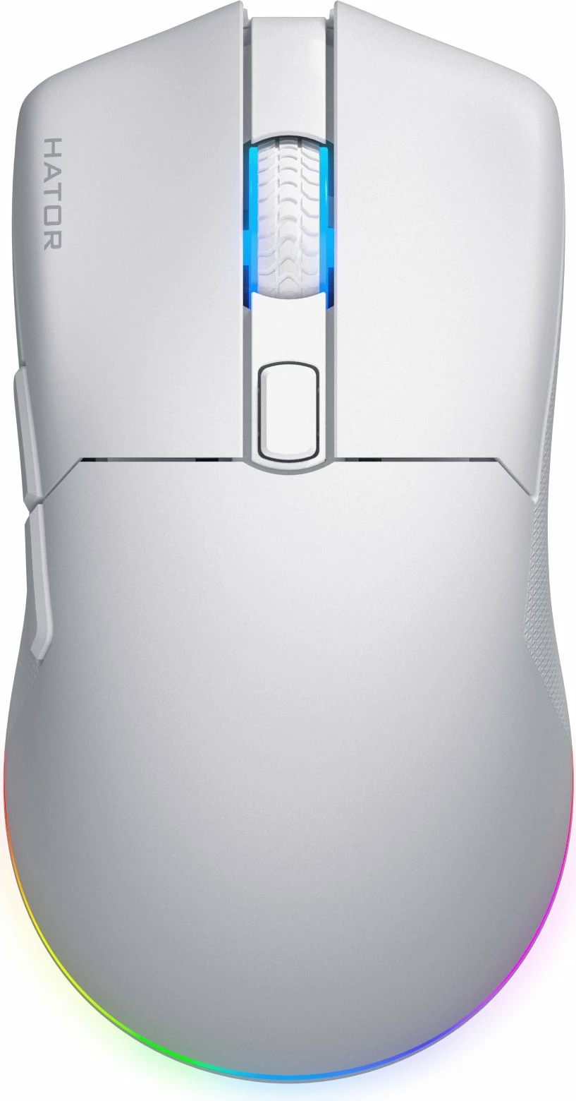 Maus gaming Hator Pulsar 3 Wireless, 12000 DPI, RGB, 2.4GHz/Bluetooth/USB-C, i bardhë