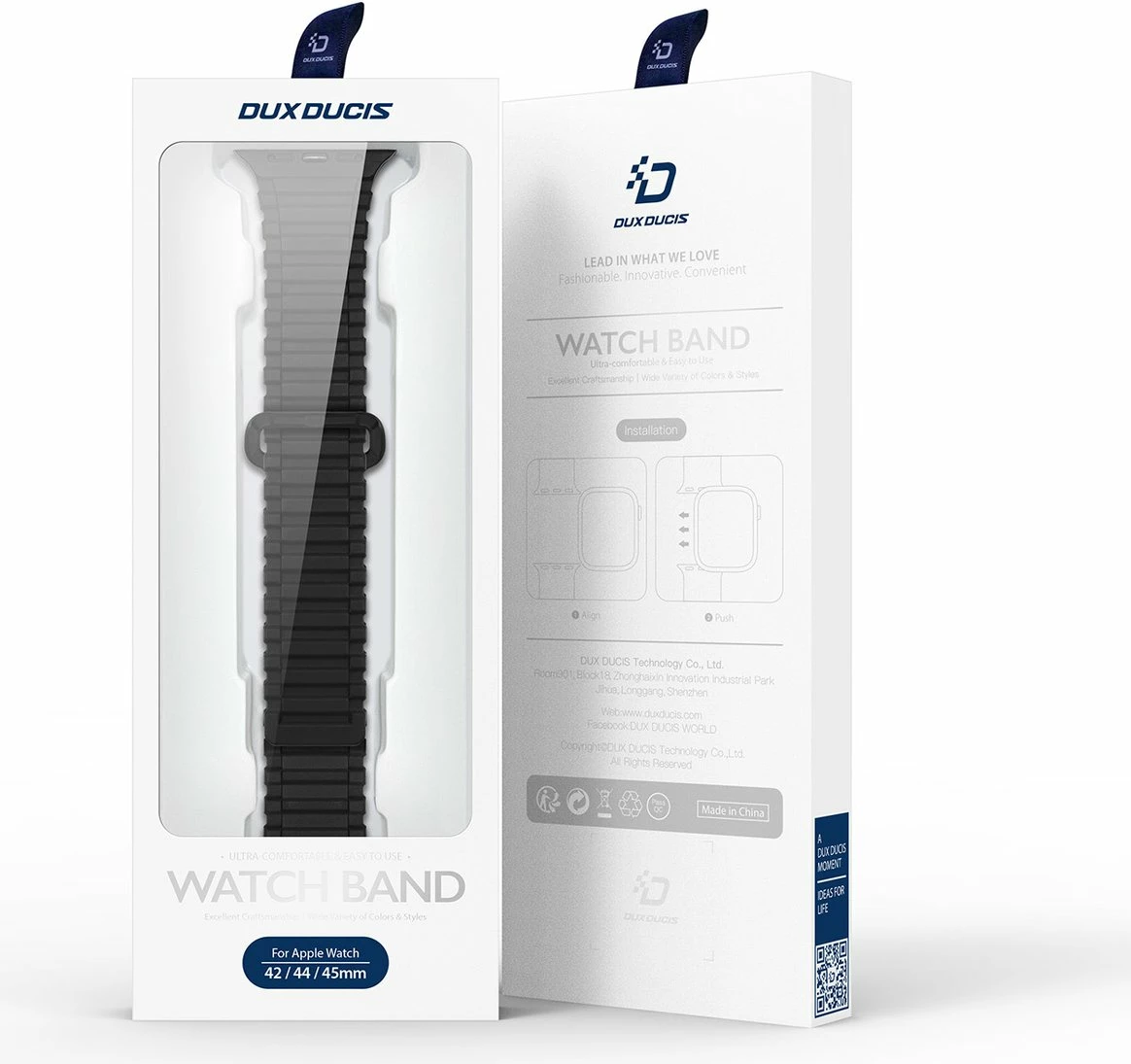 Rrip silikoni magnetik për Apple Watch Dux Ducis Armor, 38/40/41mm, zi-portokalli