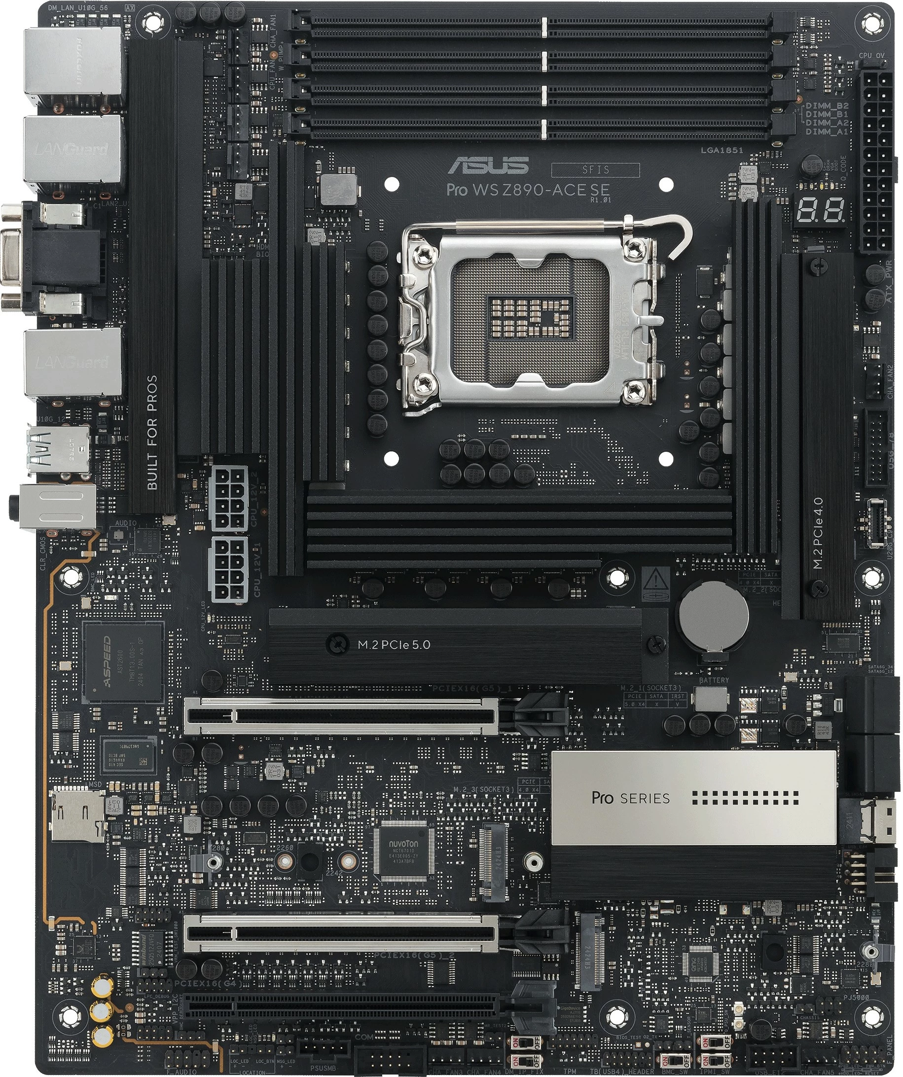 Pllakë amë ASUS Pro WS Z890-ACE SE, LGA 1851, DDR5, 256GB, PCIe 5.0, Thunderbolt 4