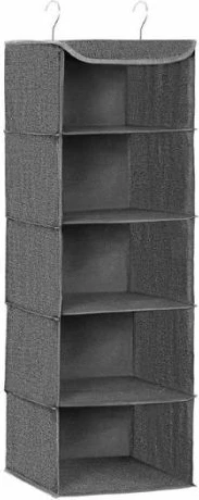 Organizator garderobe me varje SONGMICS RYCH06G 5 ndarje 30×30×90 cm, gri