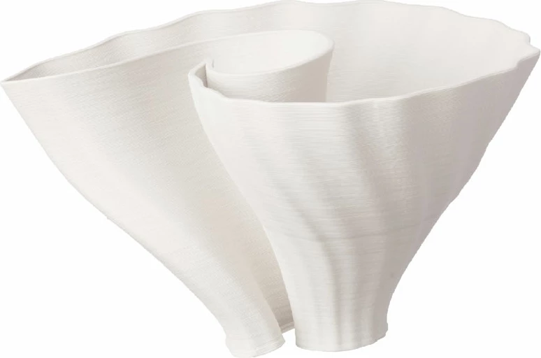 Vazo DINY, qeramike e bardhë, 24x24x17cm