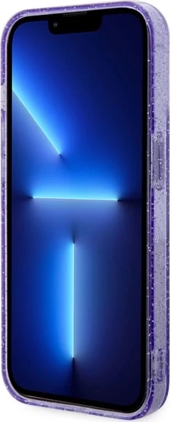 Mbështjellës Guess GUHMP14XHCMCGU për iPhone 14 Pro Max 6.7", Glitter Gold MagSafe, vjollcë