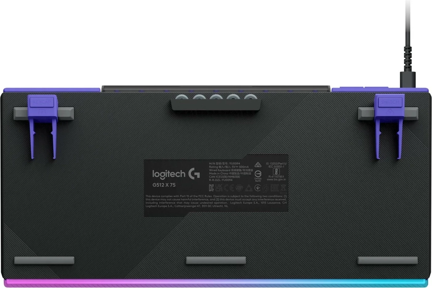 Tastierë gaming Logitech G512 X, 75%, magnetike-mekanike, RGB, me kabllo, e zezë