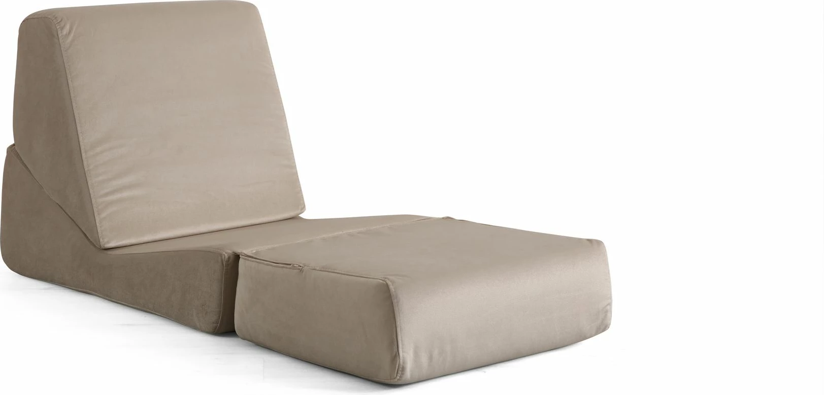 Krevat-karrige një vendës, Origami, ngjyrë krem e shndritshme, Atelier del Sofa