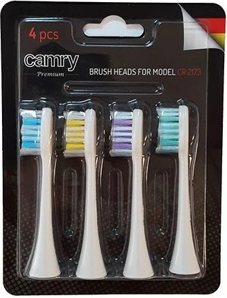 Koka zëvendësuese për furçë dhëmbësh sonic CAMRY CR2173.1, 4 copë, shumëngjyrëshe